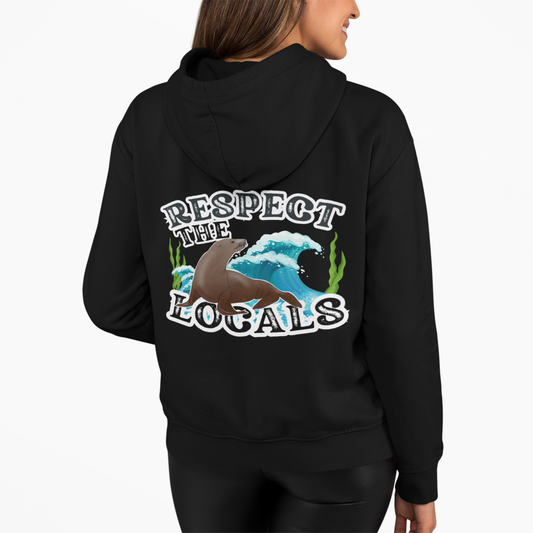 Respect the Locals Sea Lion Womens heavy blend zip hoodie