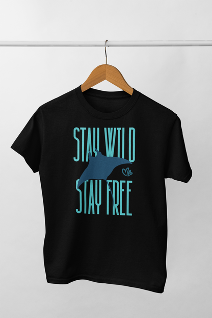 Stay Wild Stay Free Stingray Women’s high-waisted t-shirt