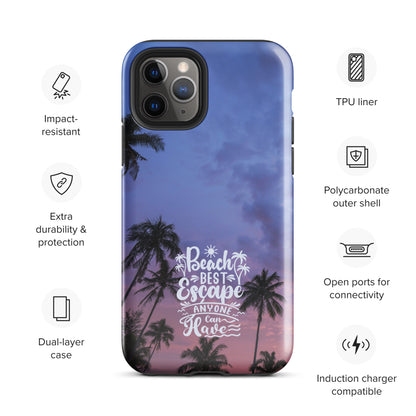 Beach Best Escape Palm Trees Tough Case for iPhone®