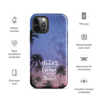 Beach Best Escape Palm Trees Tough Case for iPhone®