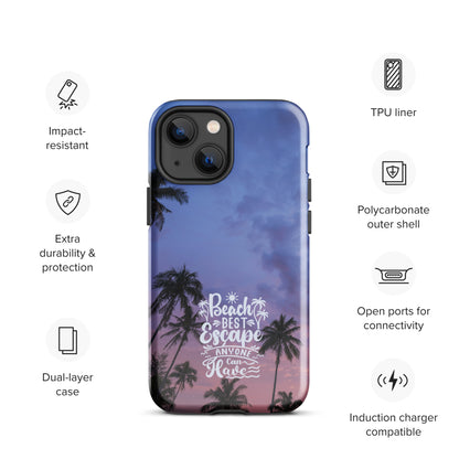 Beach Best Escape Palm Trees Tough Case for iPhone®