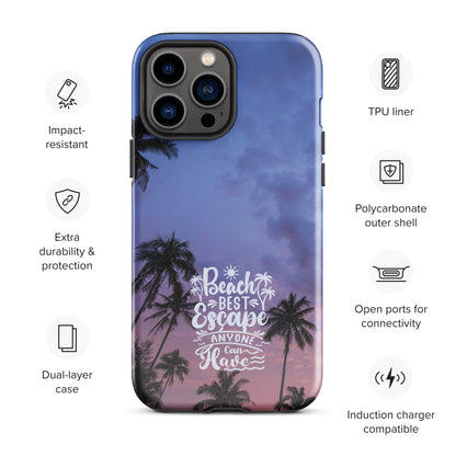 Beach Best Escape Palm Trees Tough Case for iPhone®