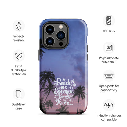 Beach Best Escape Palm Trees Tough Case for iPhone®