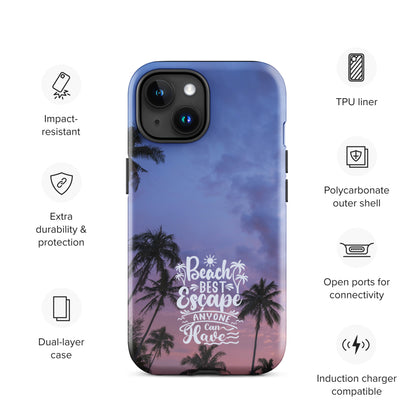 Beach Best Escape Palm Trees Tough Case for iPhone®