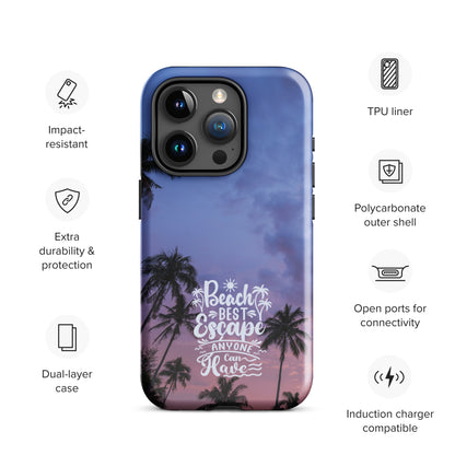 Beach Best Escape Palm Trees Tough Case for iPhone®